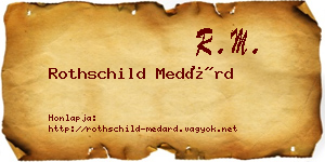 Rothschild Medárd névjegykártya